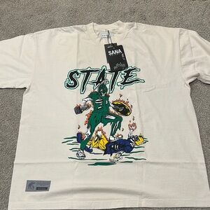 SANA Detroit Short Sleeve Tee with Retro Graphic MSU - Men’s